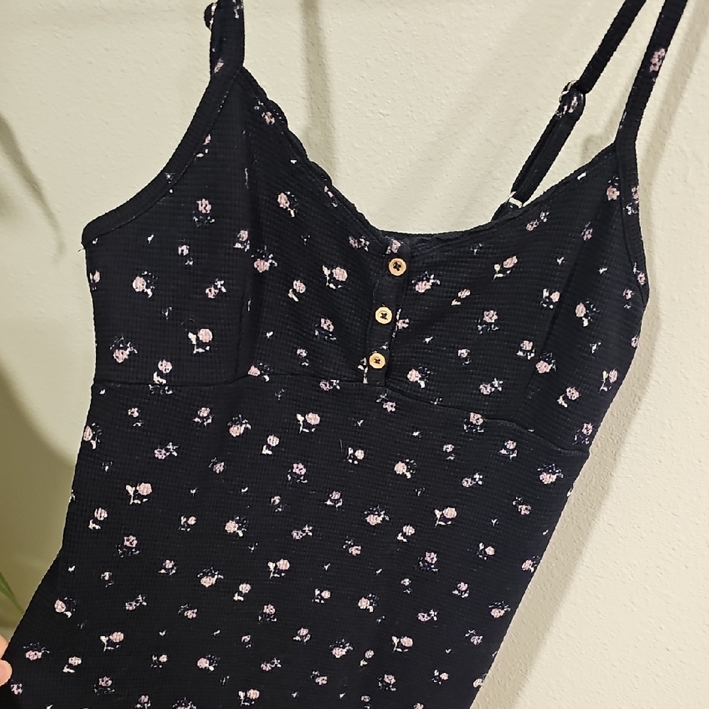 Chic Black Floral Mini Dress
